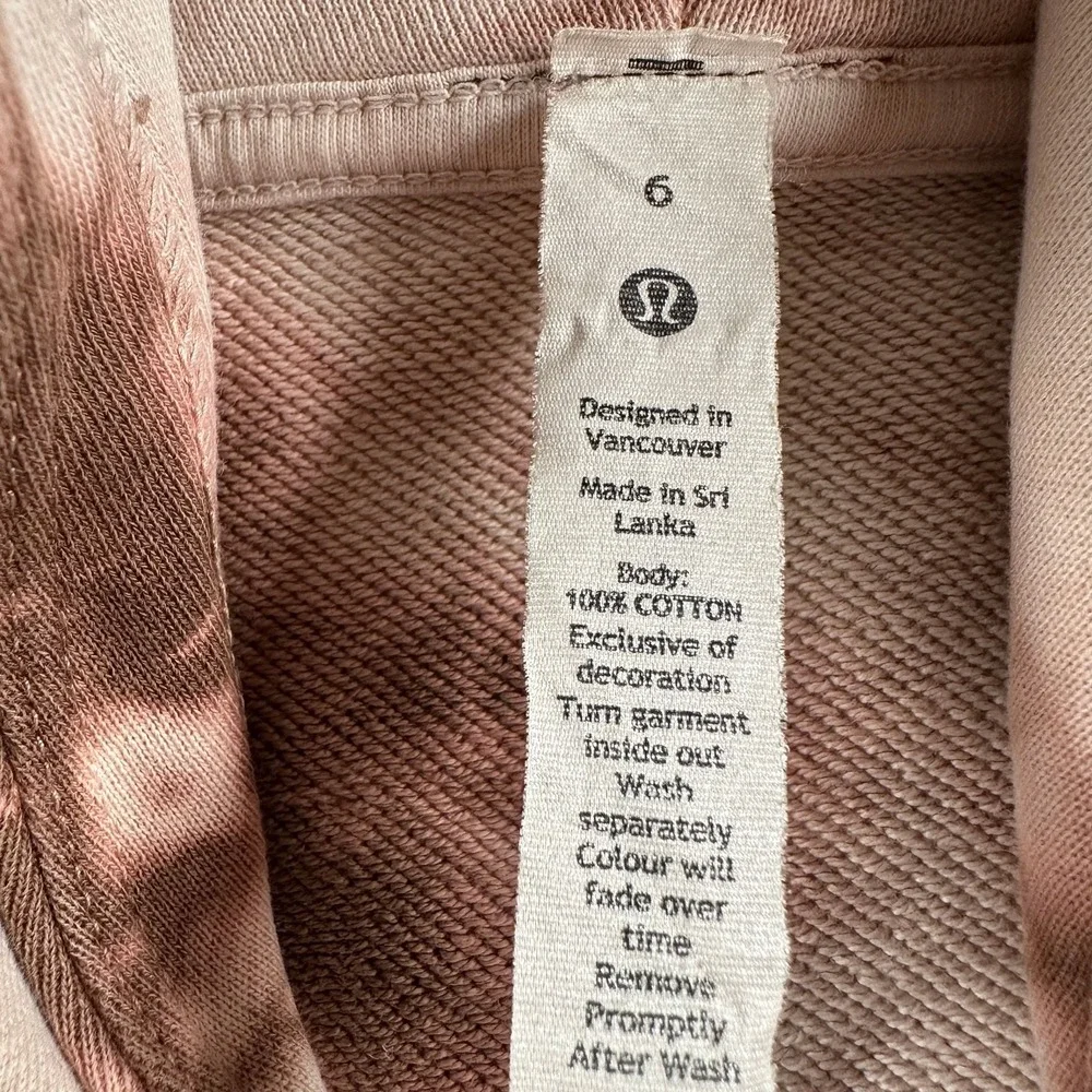 Lululemon All Yours Hoodie Womens 6 Earth Dye Pullover Pink Brown Fleece‎